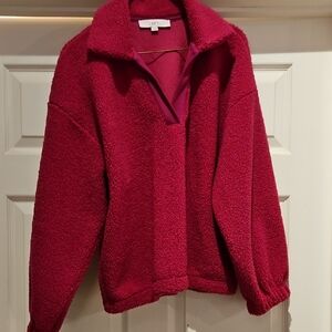LOFT Women's Teddy Jacket - Deep Pink